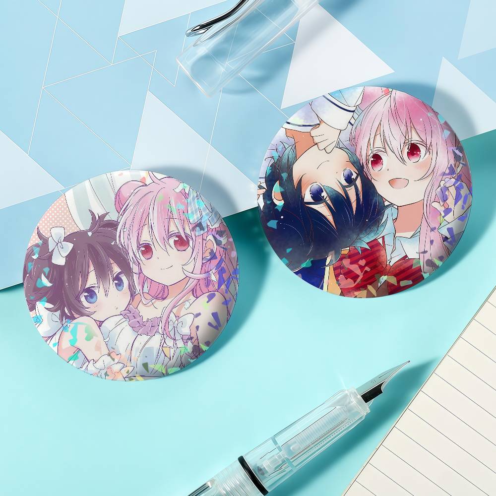 Japan Lifestyle - Аниме-значок H-Happy S-Sugar Life, лазерный, круглый,